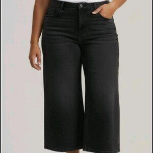 Women’s Plus Size 24R Ava & Viv High-Rise Wide Leg Stretch Denim Jeans Black